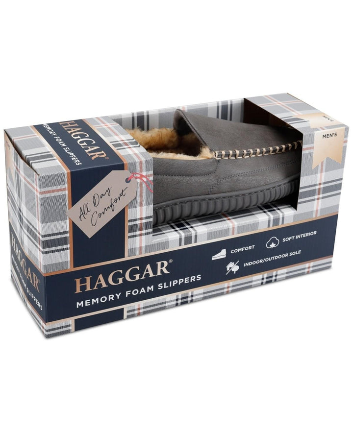 Translation missing: en.Haggar Men's Smooth Venetian Indoor/Outdoor Slipper - Grey-L 9.5-10.5