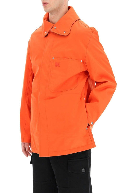 Translation missing: en.Kenzo Men's Mid Length Poppy Coat in Poppy Orange-Medium