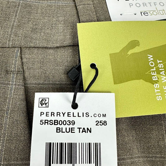 Translation missing: en.Perry Ellis Portfolio Men's Modern-Fit Resolution Dress Pants Dk Beige-40/30