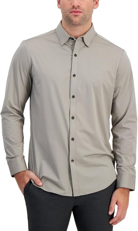 Translation missing: en.Alfani Men's Alfatech Long Sleeve Performance Shirt London Plane - Small