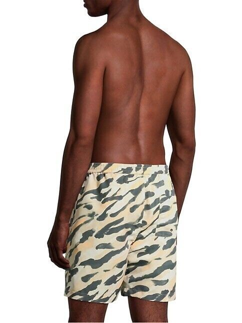 Translation missing: en.Nanushka Men's Kenan Hand-Painted Abstract Animal Print Swim Shorts Multi-Large
