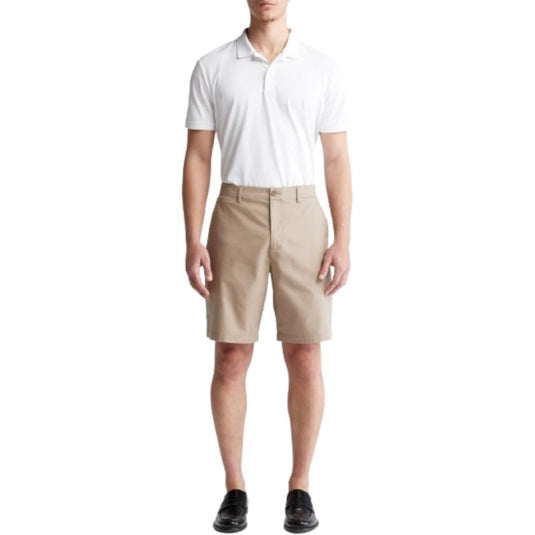 Translation missing: en.Calvin Klein Men's Refined Slim Fit 9in Shorts - Greige Beige-30W