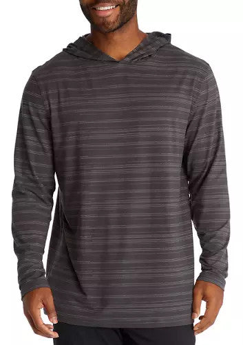 Translation missing: en.PGA Tour Men's Textured Stripe Performance Golf Hoodie Asphalt Grey-Small