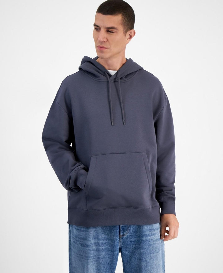 Translation missing: en.Mode of One Men's Relaxed-Fit Fleece Hoodie Ebony Grey-Small