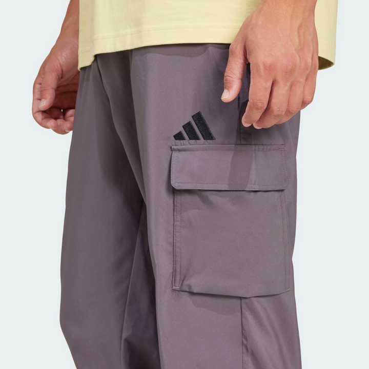Translation missing: en.adidas Men's Essentials Small Logo Cargo Joggers Gray-Large 36-38W