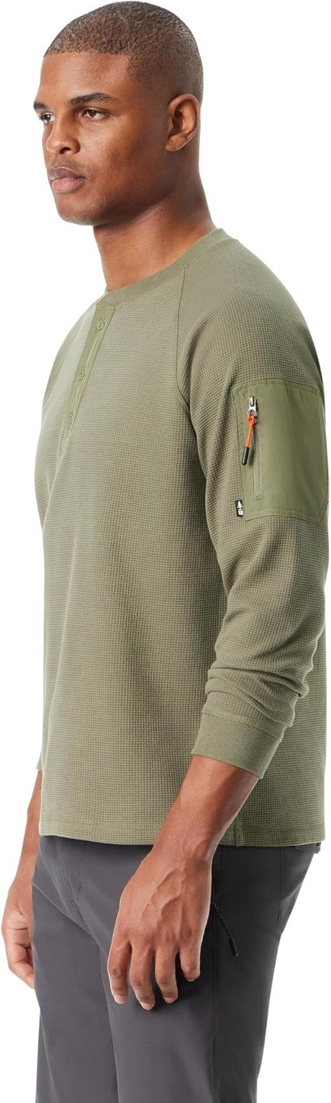 Translation missing: en.Bass Outdoor Henley T-Shirt Men's Large Green Relaxed Fit Performance Thermal