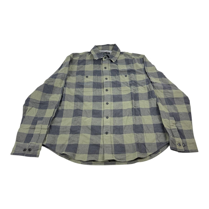 Translation missing: en.Bonobos Flannel Shirt Olive Green Buffalo Plaid Size Large Mens Slim-Fit
