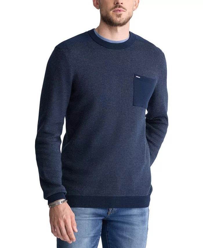 Translation missing: en.Buffalo David Men's William Knit Pullover Crewneck Sweater - Midnight Blue-2XL