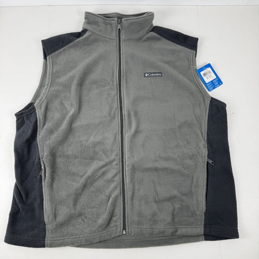 Translation missing: en.Columbia Men's Steens Mountain Fleece Vest - Grill Grey &amp; Black-Size 2XL