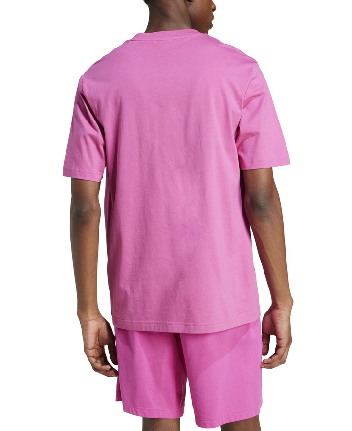 Translation missing: en.adidas Men's Essentials Regular-Fit Linear Logo Graphic T-Shirt Lucid Fuchsia-XL