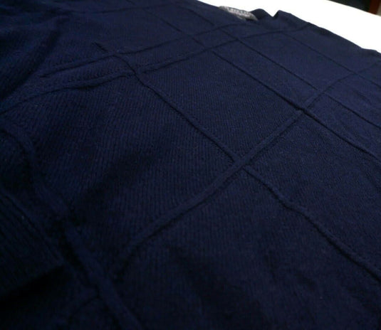 Translation missing: en.The Men's Store  Designer  Wool Twist Ribbed Cable-Knit Sweater Navy-Med