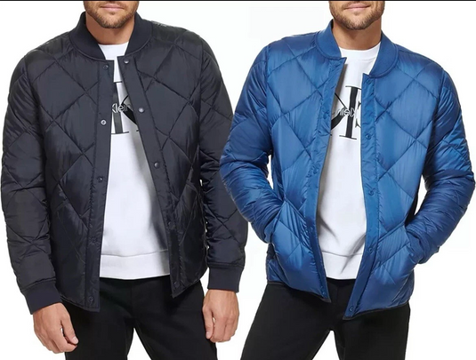 Translation missing: en.Calvin Klein Men's Quilted Jacket Size XL True Navy Reversible Windbreaker