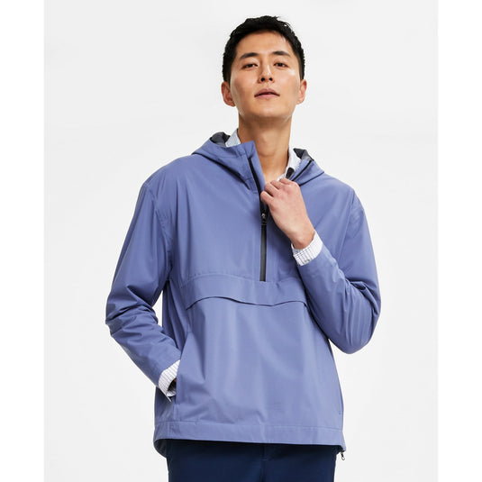 Translation missing: en.Alfani Men's AlfaTech Popover Anorak Lightweight Jacket Camminare Noir-Small