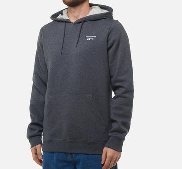 Translation missing: en.Reebok Identity Hoodie Dark Grey Heather Size Medium Small Logo Fleece Reg Fit