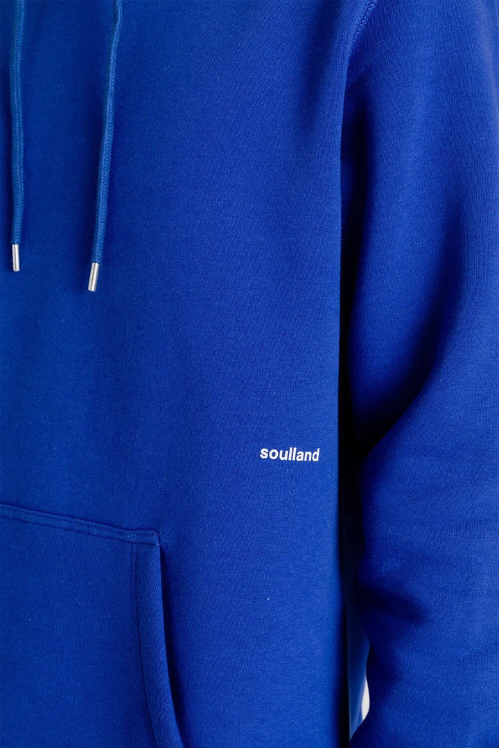 Translation missing: en.Soulland Men's Wallance Reg Fit Pullover Hoodie in Royal Blue-XL