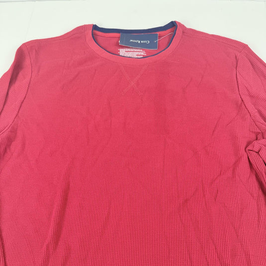 Translation missing: en.Club Room Men's Waffle Long-Sleeve T-Shirt &amp; Pajama Pant Set Jester Red-Medium