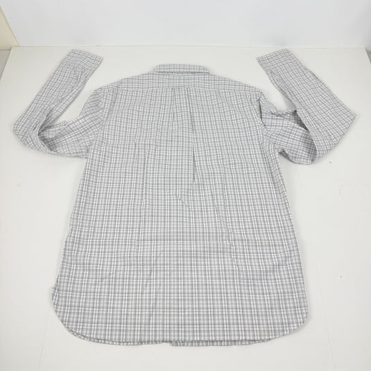 Translation missing: en.The Men's Store  Bi-Color Plaid Classic Fit Shirt Grey-2XL