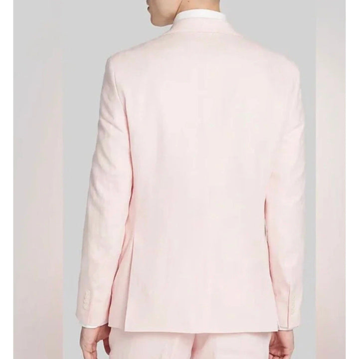Translation missing: en.Bar III Sport Coat Men's 40S Solid Pink Slim-Fit 100% Linen Fully Lined