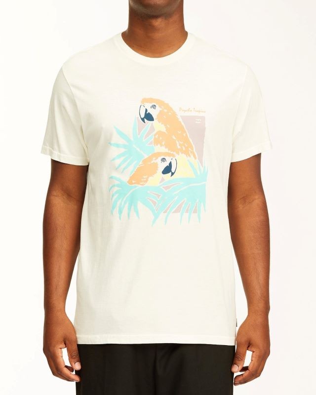 Translation missing: en.Billabong Men's Scarlet Short Sleeve Wave Washed T-Shirt Off White-Med &amp; Large