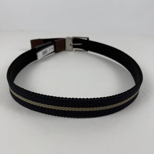 Translation missing: en.Perry Ellis Portfolio Men's Woven Webbed  Reversible Belt Black Blue-Size 42