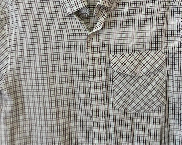 Translation missing: en.Club Room Men's Short-Sleeve Flamingo Plaid Tech Woven Shirt Pink Combo-2XL