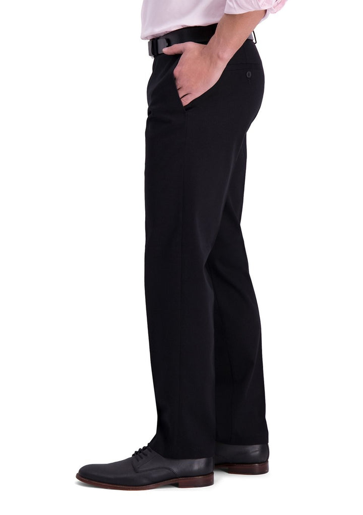 Translation missing: en.Haggar Men's Iron Free Premium Khaki Straight-Fit Flat-Front Pant - Black-33x32