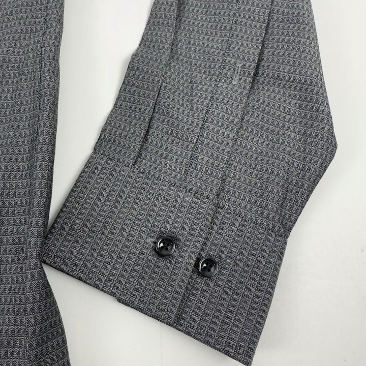 Translation missing: en.Hugo by Hugo Boss Dress Shirt Men's 17 34/35 Black/Grey Slim-Fit Kenno Cotton