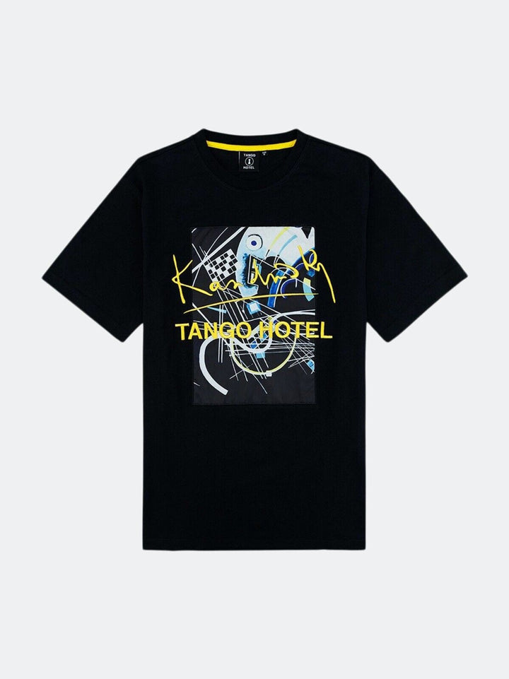 Translation missing: en.Tango Hotel Men's Kandinsky Blues T-Shirt Black-Size XL