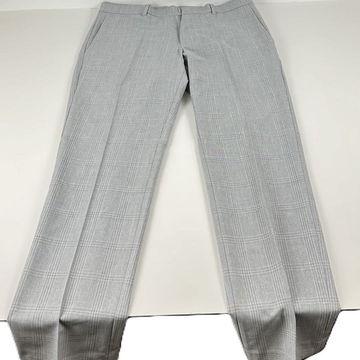 Translation missing: en.Perry Ellis Portfolio Men's Slim-Fit Flat Front Twill Pants - Light Grey-30x32
