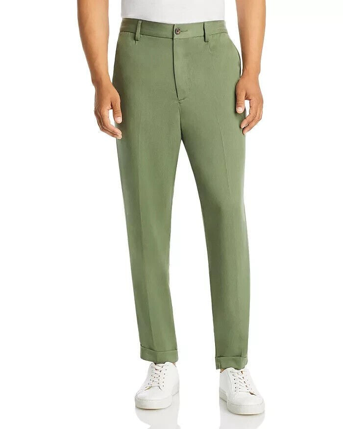 Translation missing: en.Vince Men's 100% Lyocell Solid Cuffed Regular Fit Pants in Yucca Pine-Size 34