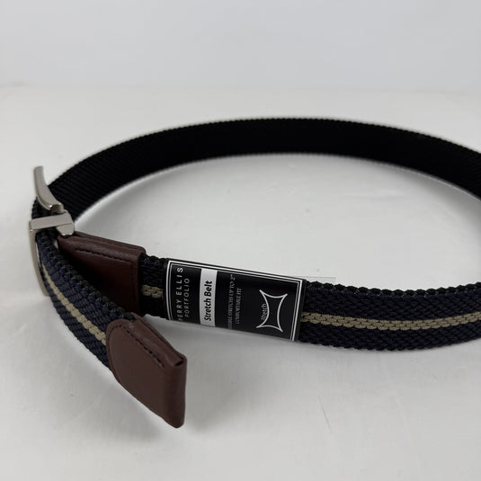 Translation missing: en.Perry Ellis Portfolio Men's Woven Webbed  Reversible Belt Black Blue-Size 30