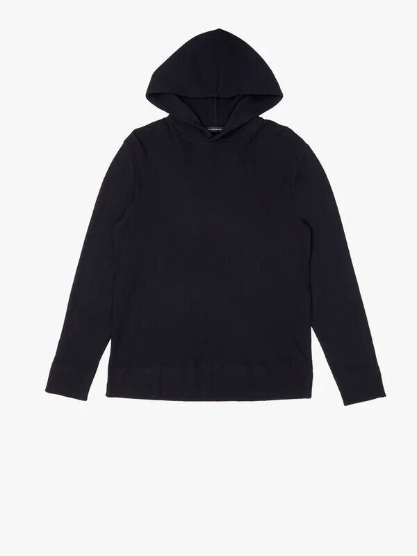 Translation missing: en.French Connection Men's Waffle Knit Cotton Hoodie in Black-Size Small