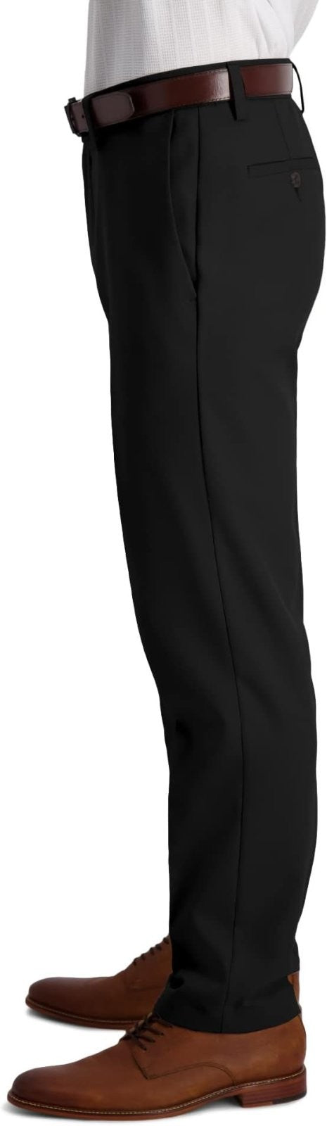 Translation missing: en.Haggar Men's Cool 18 Pro Slim-Fit 4-Way Stretch Moisture-Wick Pants Black-32x32