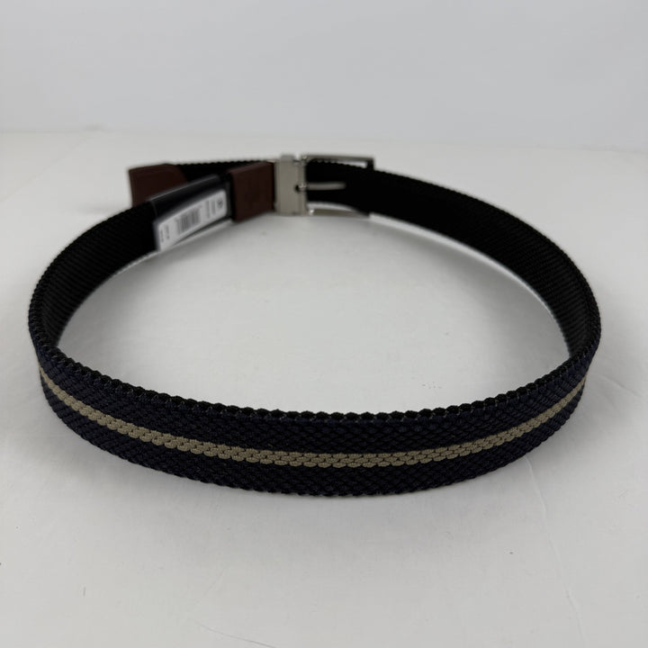 Translation missing: en.Perry Ellis Portfolio Men's Woven Webbed  Reversible Belt Black Blue-Size 36
