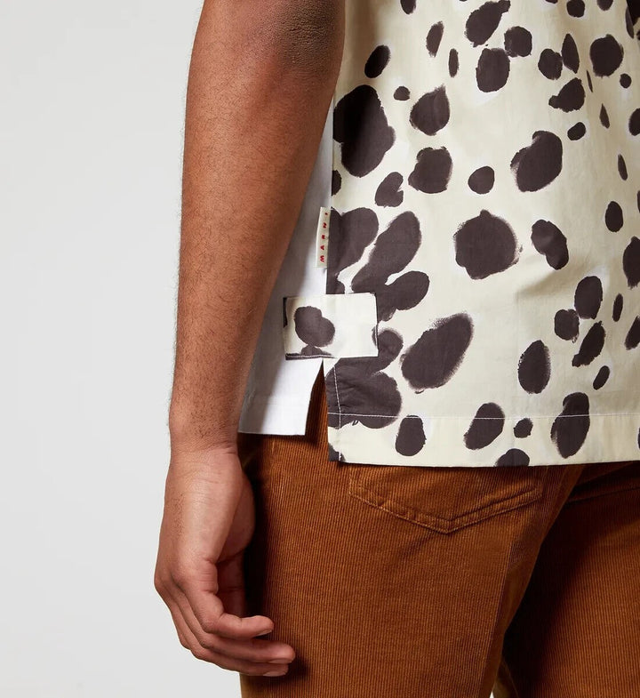 Translation missing: en.Marni Men's Animal-Print Organic Cotton T-Shirt Lily White-EU 46 US Small