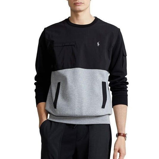 Translation missing: en.Polo Ralph Lauren Men's Water Repellent Hybrid Sweatshirt in Grey Heather-Small