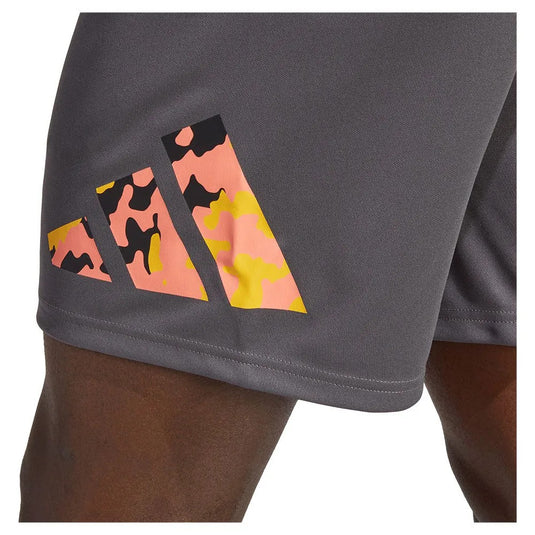 Translation missing: en.adidas Men's Train Essentials Camo-Filled Logo Training Shorts Gray/Orange-Small