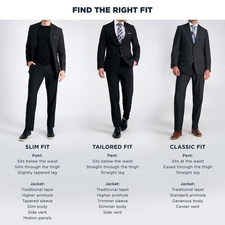 Translation missing: en.Haggar Men's Travel Performance Tailored Fit Suit Jacket Black Solid -Size: 42S