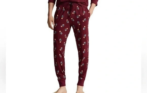 Translation missing: en.Polo Ralph Lauren Mens Polo Bear Pajamas Pants ONLY Wine Holiday Bear-Small