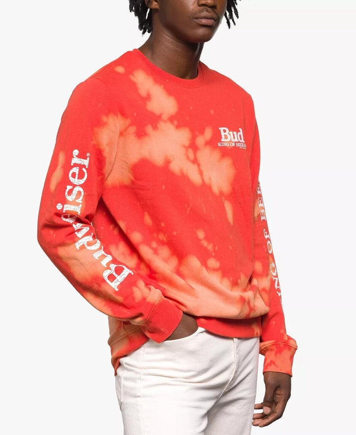 Translation missing: en.Junk Food Men's King of Beers Long Sleeve Crew Neck Fleece Sweater Red-Small