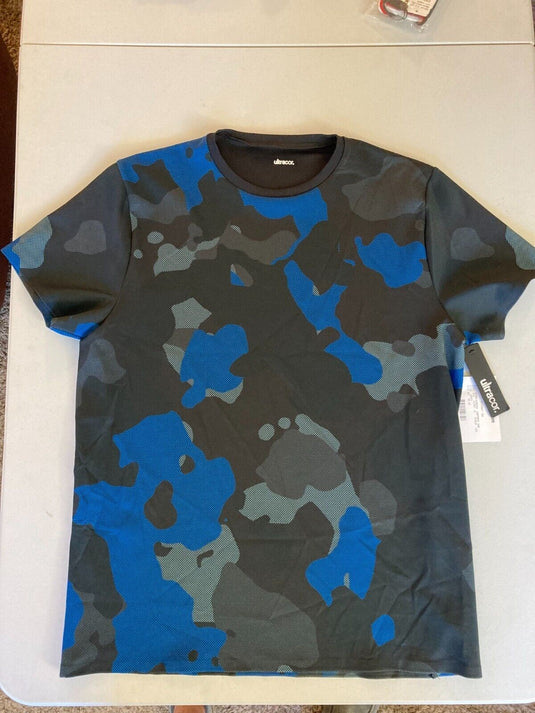 Translation missing: en.Ultracor Men's Camo Ether Tee in Black and Blue-Size Medium