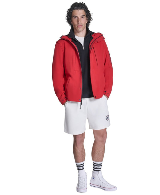 Translation missing: en.Converse Men's Hooded Sof Shell Jacket - Converse Red-Large