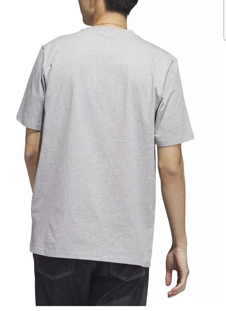 Translation missing: en.adidas Men's Crewneck American Flag Graphic T-Shirt Grey Heather-Small