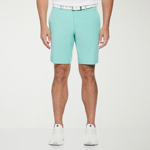 Translation missing: en.Pga Tour Men's Flat-Front 4-Way Stretch 9" Shorts - Cockatoo Heather Green-42W