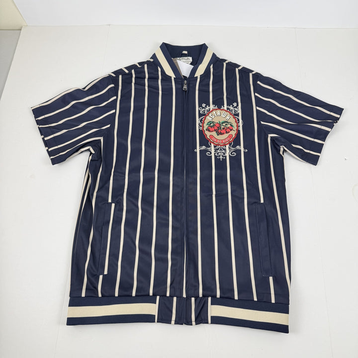 Translation missing: en.AGTAWH All Good Paris Cherry Street Track Jacket Short Sleeve Indigo Blue-Medium