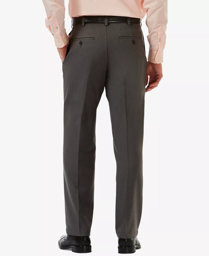 Translation missing: en.Haggar Men's Cool 18Pro Reg-Fit Expand Waist Pleated Dress Pants Charcoal-42/29
