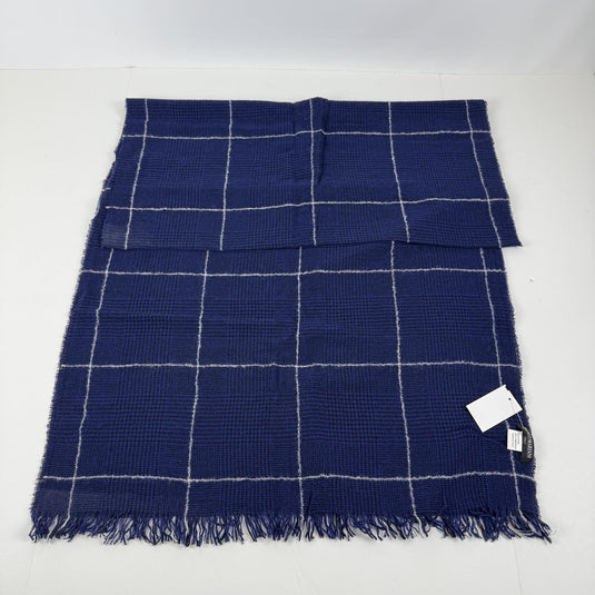 Translation missing: en.The Men's Store Paolo Mariani Wool/Cashmere Plaid Woven Scarf Blue-OS