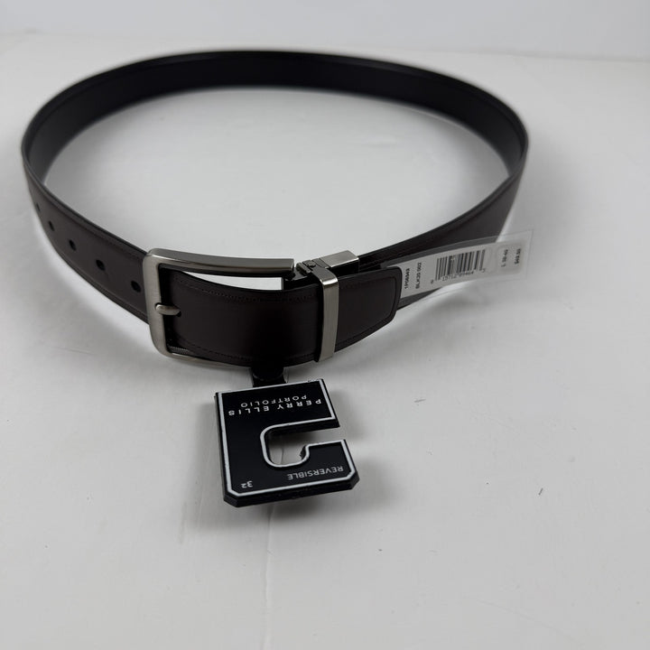 Translation missing: en.Perry Ellis Portfolio Men's V-Day Reversible Belt  Black Burgundy-L 36-38W