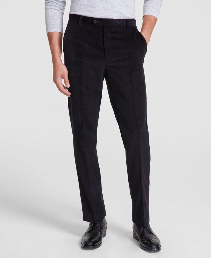 Translation missing: en.Tommy Hilfiger Mens Drew Modern-Fit Solid Corduroy Pants Black DREWPH0A-42x30