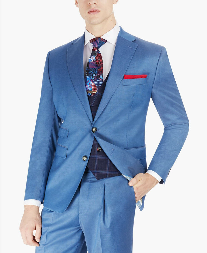 Translation missing: en.Tayion Collection Agordy Men's Blue Classic-Fit Wool Suit Separate Jacket-38R